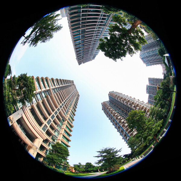 小區(qū)建筑魚眼