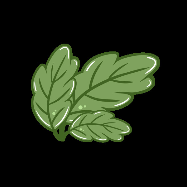 手繪24節(jié)氣之白露清新綠植