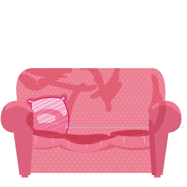粉色沙发免抠图免费下载