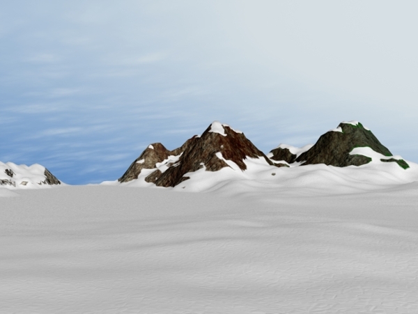 雪山场景3d模型