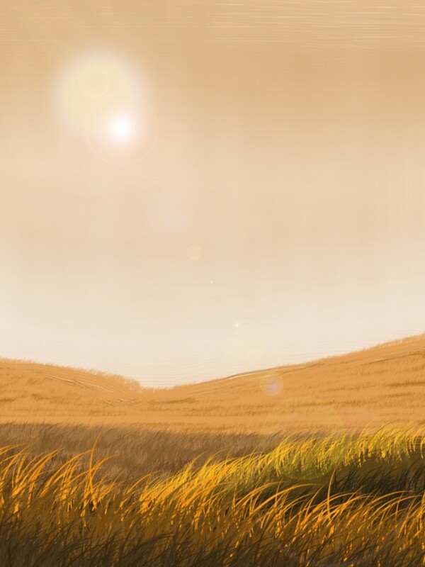 暖色草原背景图片