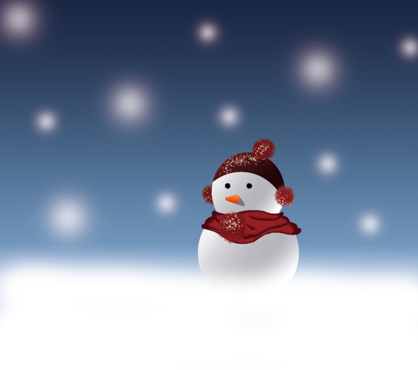 雪中雪人