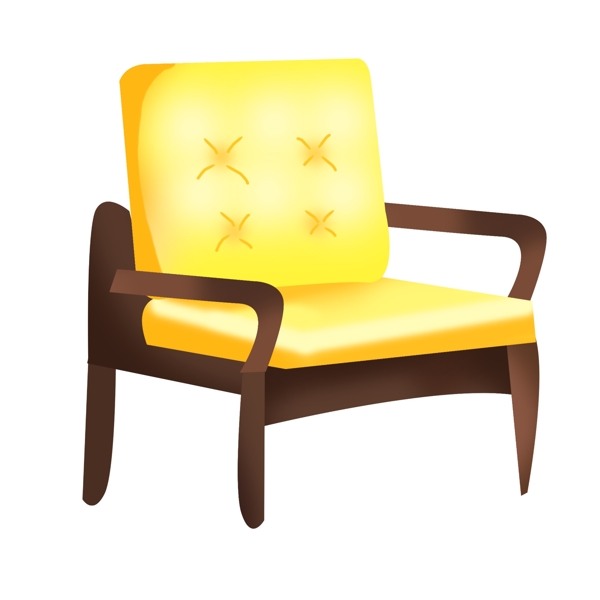 单个椅子装饰插图