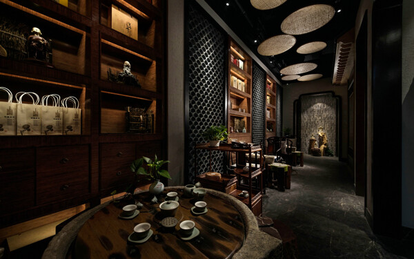 深色調(diào)餐廳走廊裝修效果圖
