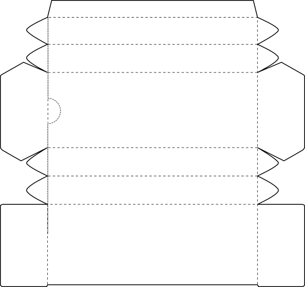 包装盒外形矢量纸盒矢量包装盒展开分割图矢量40