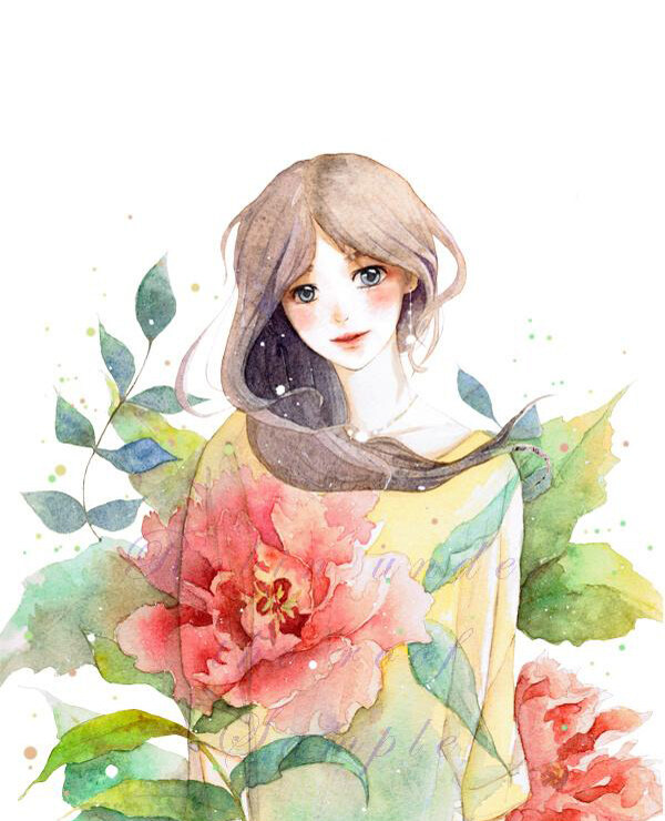 位圖藝術(shù)效果手繪人物女人免費(fèi)素材