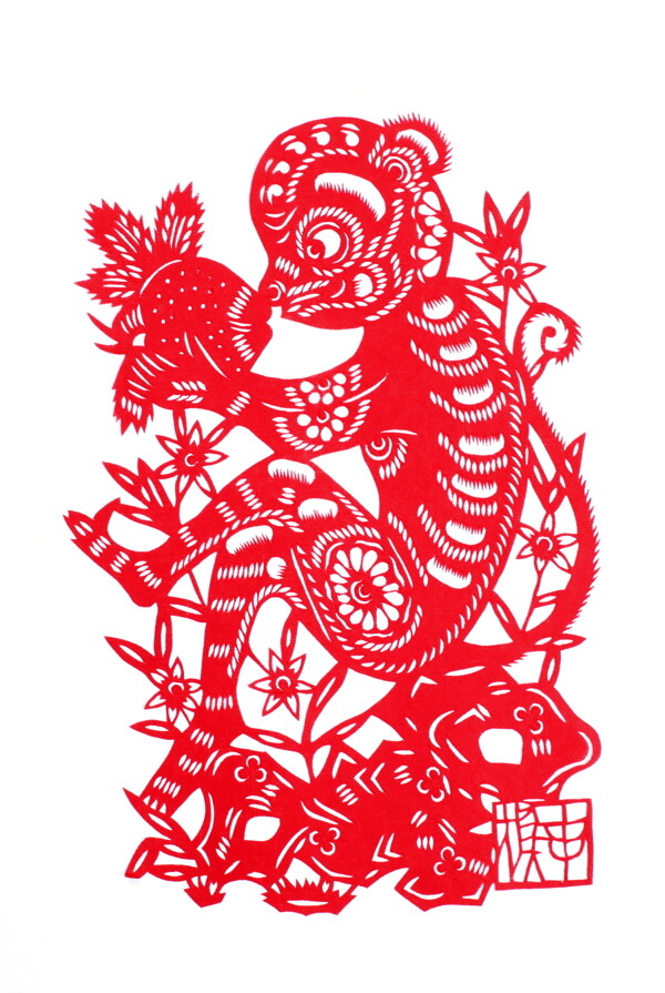 剪紙猴圖片