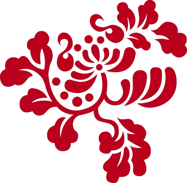 印花矢量圖優(yōu)雅植物色彩花紋紅色免費(fèi)素材