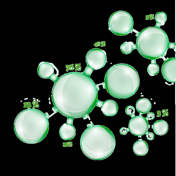 科技化学分子结构图透明装饰素材