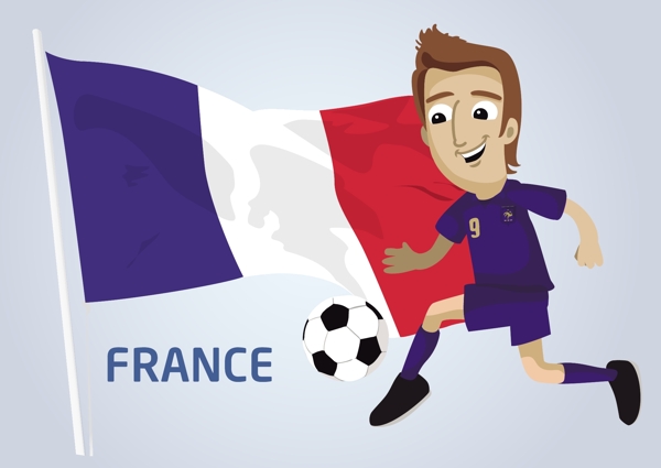 法国足球卡通人物