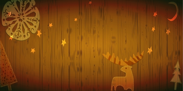 秋季木纹小鹿背景墙设计