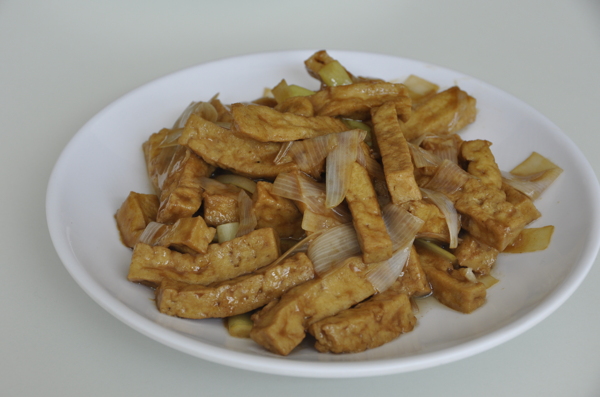 蔥燒豆腐圖片