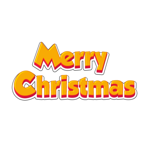 MerryChristmas圣诞节英文卡通可爱字