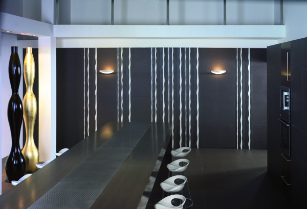 现代简约风格饭厅餐厅仿古砖瓷砖铺贴图