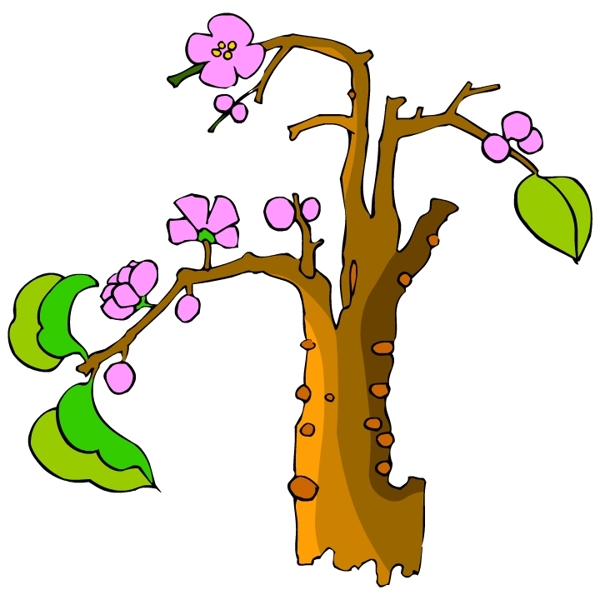 樹木古典插畫