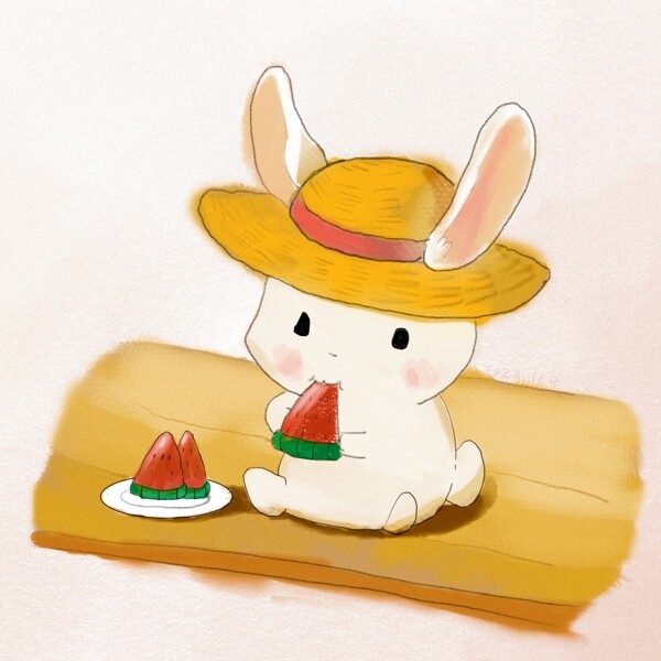 可爱小兔子插画图片