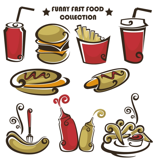 美食饮料图标设计素材