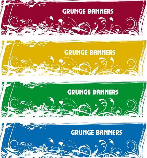 banner廣告條花紋矢量圖下載