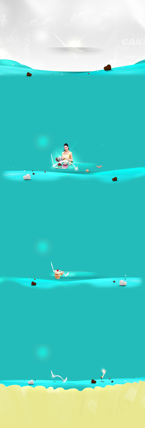時尚海洋淘寶海報背景