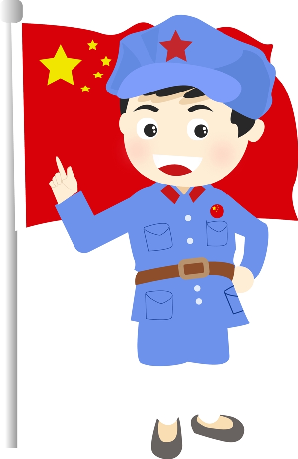 建黨節(jié)卡通矢量人物設(shè)計(jì)元素