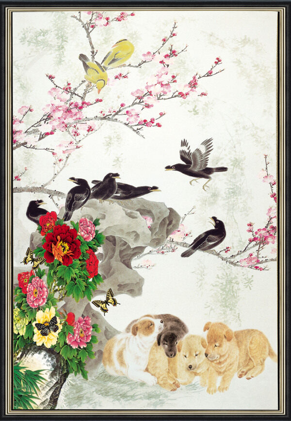 花開富貴壁畫圖片