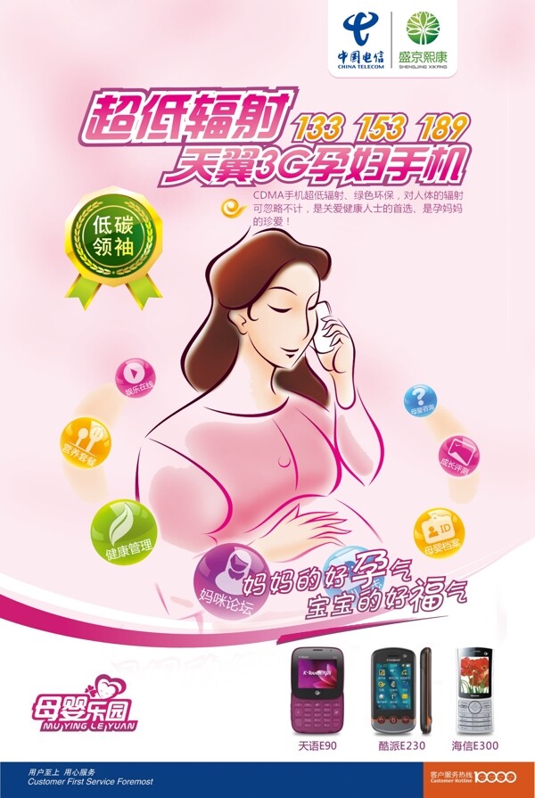 超低輻射孕婦手機