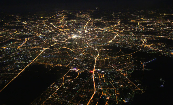 城市夜景鸟瞰图图片