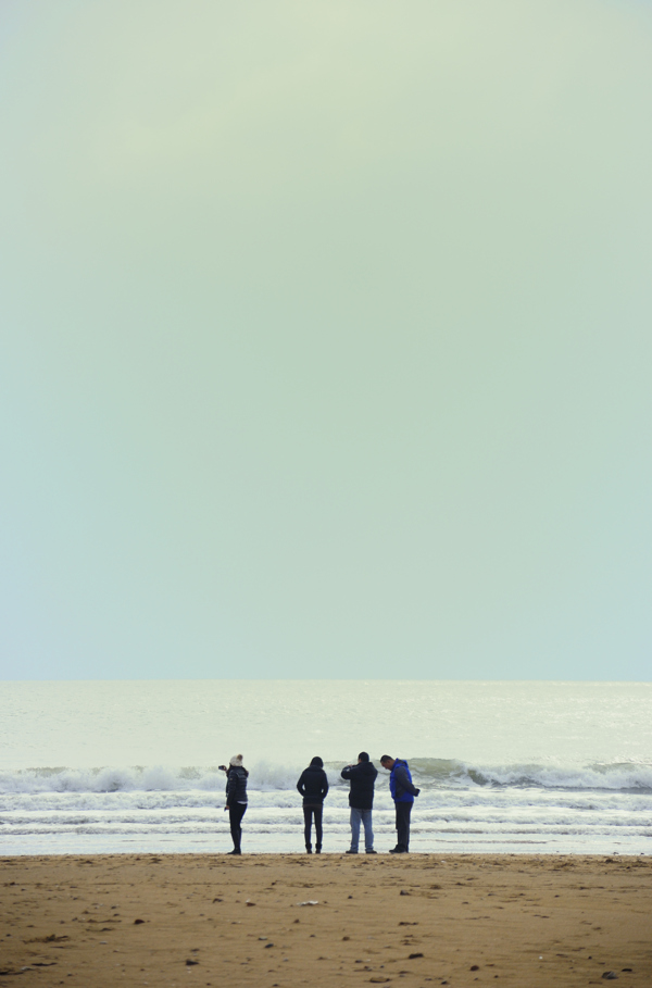 海邊人物圖片