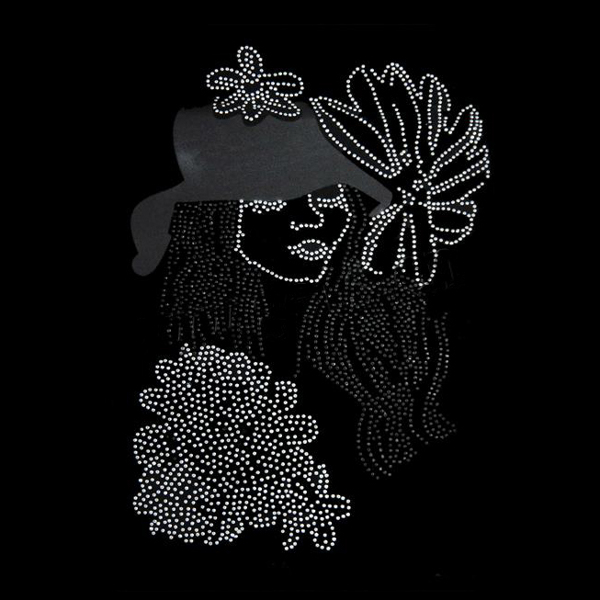 燙鉆人物女人植物花朵免費(fèi)素材