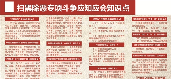 掃黑除惡專項知識展板宣傳海報