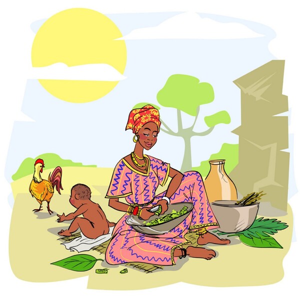 非洲母亲漫画图片