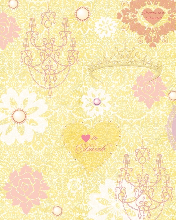 金色花卉底纹图片