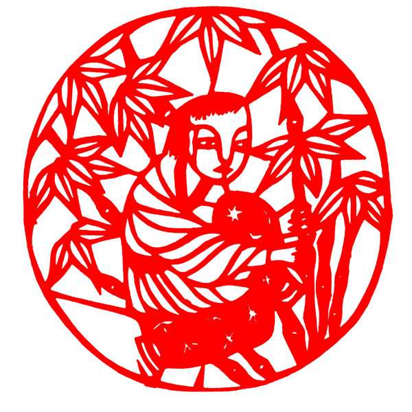 圓形窗花剪紙民間美術(shù)0056