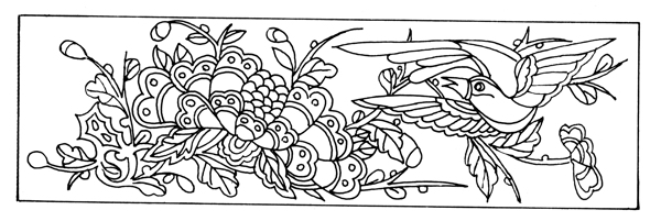 花鳥(niǎo)圖案?jìng)鹘y(tǒng)裝飾0003