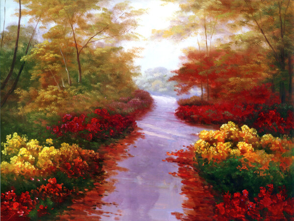 油畫風(fēng)景圖片