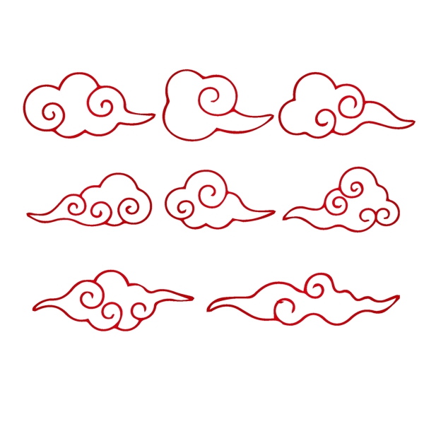 祥云一朵祥云祥云底紋海浪