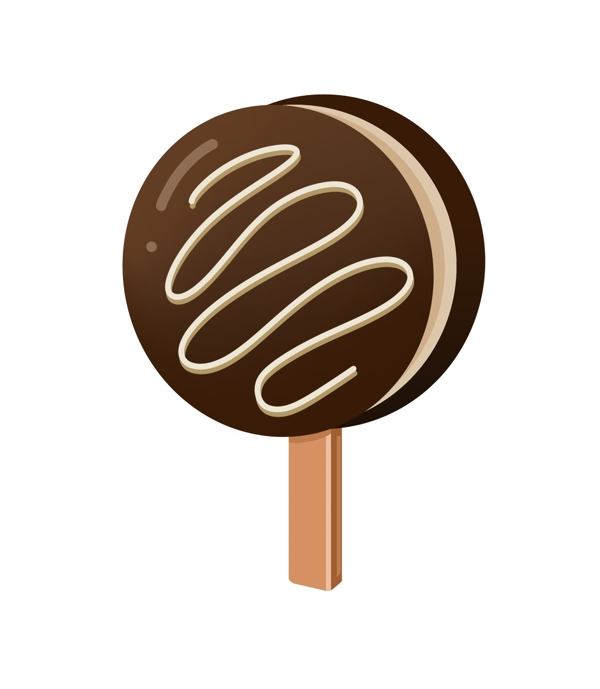 圆形巧克力冰淇淋