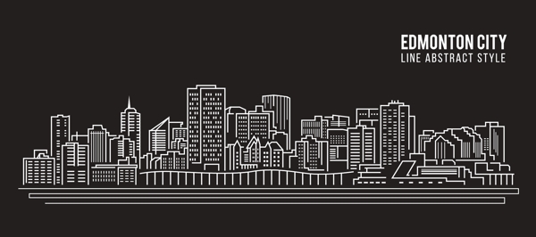 城市建筑插画