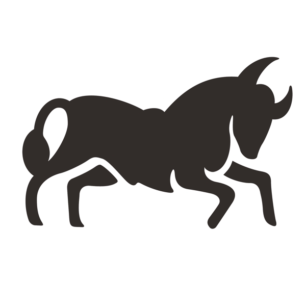 印花矢量圖動物牛抽象動物色彩免費素材