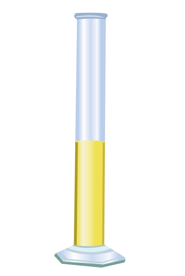 黄色实验药水试管