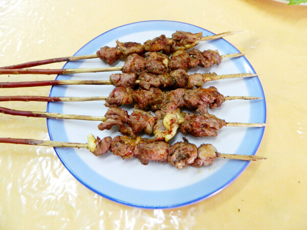 新疆美食红柳烤肉图片