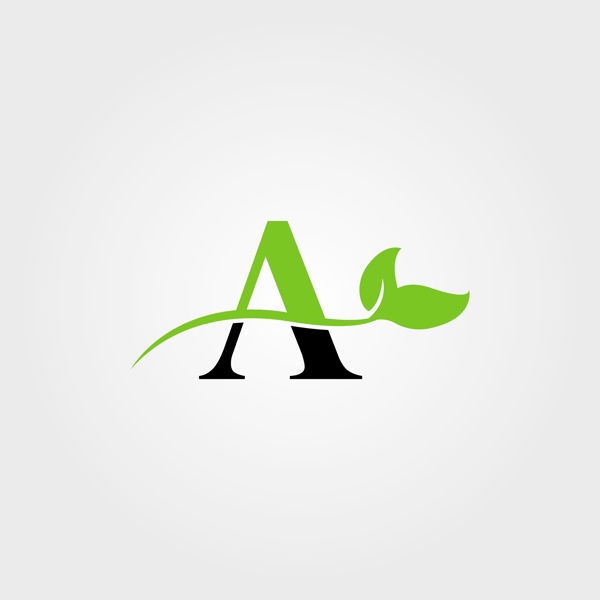 绿色能源字母A字母logo标志