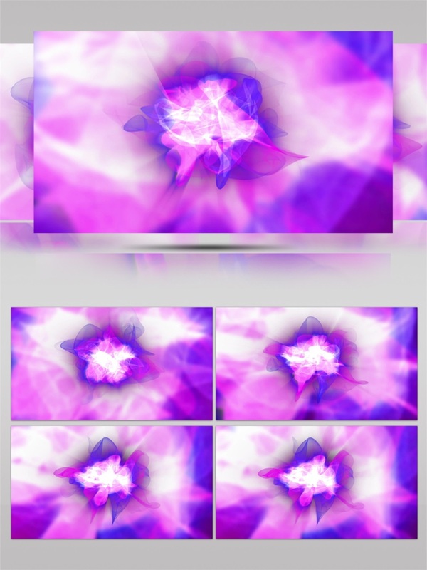 紫色光束花蕊高清視頻素材