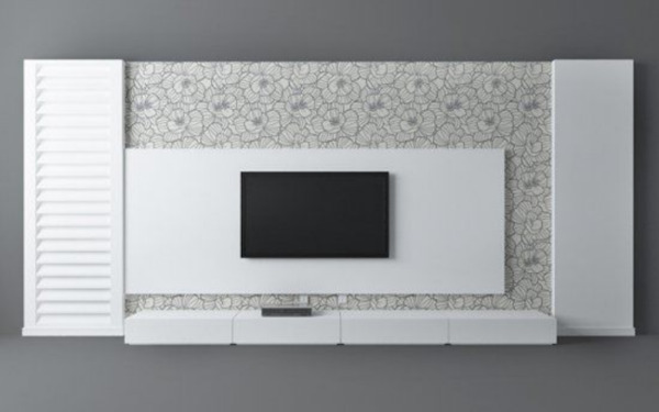 现代设计电视墙