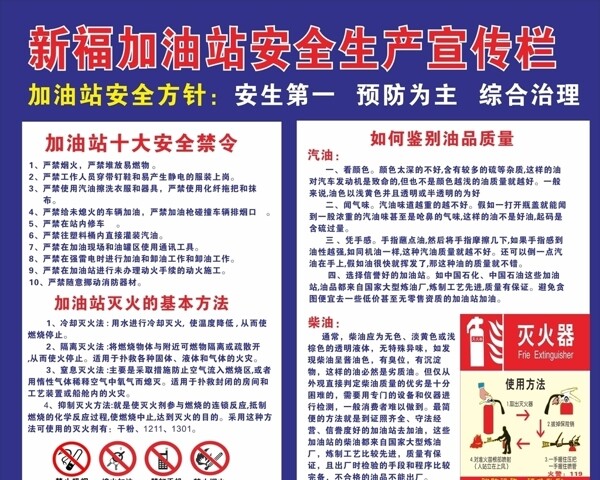 广西横县加油站安全生产宣传栏