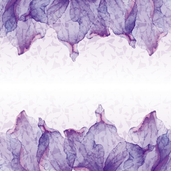 紫色渲染对称花朵