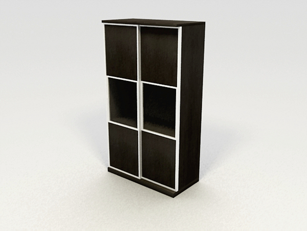 矩形实木柜储物柜时尚家具3d模型