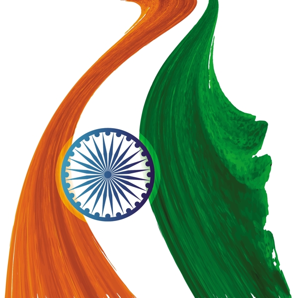 美丽的波浪式印度国旗设计