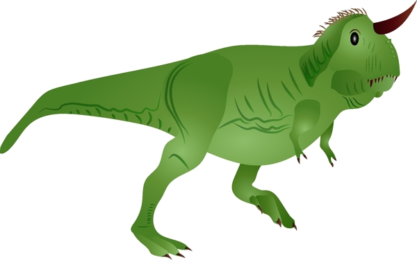 免扣卡通绿色恐龙