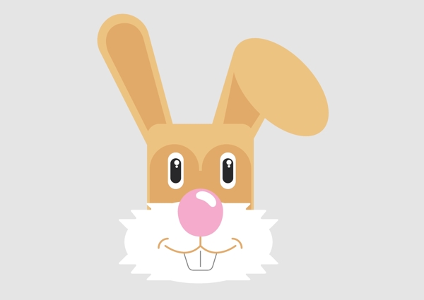 卡通矢量兔子设计元素